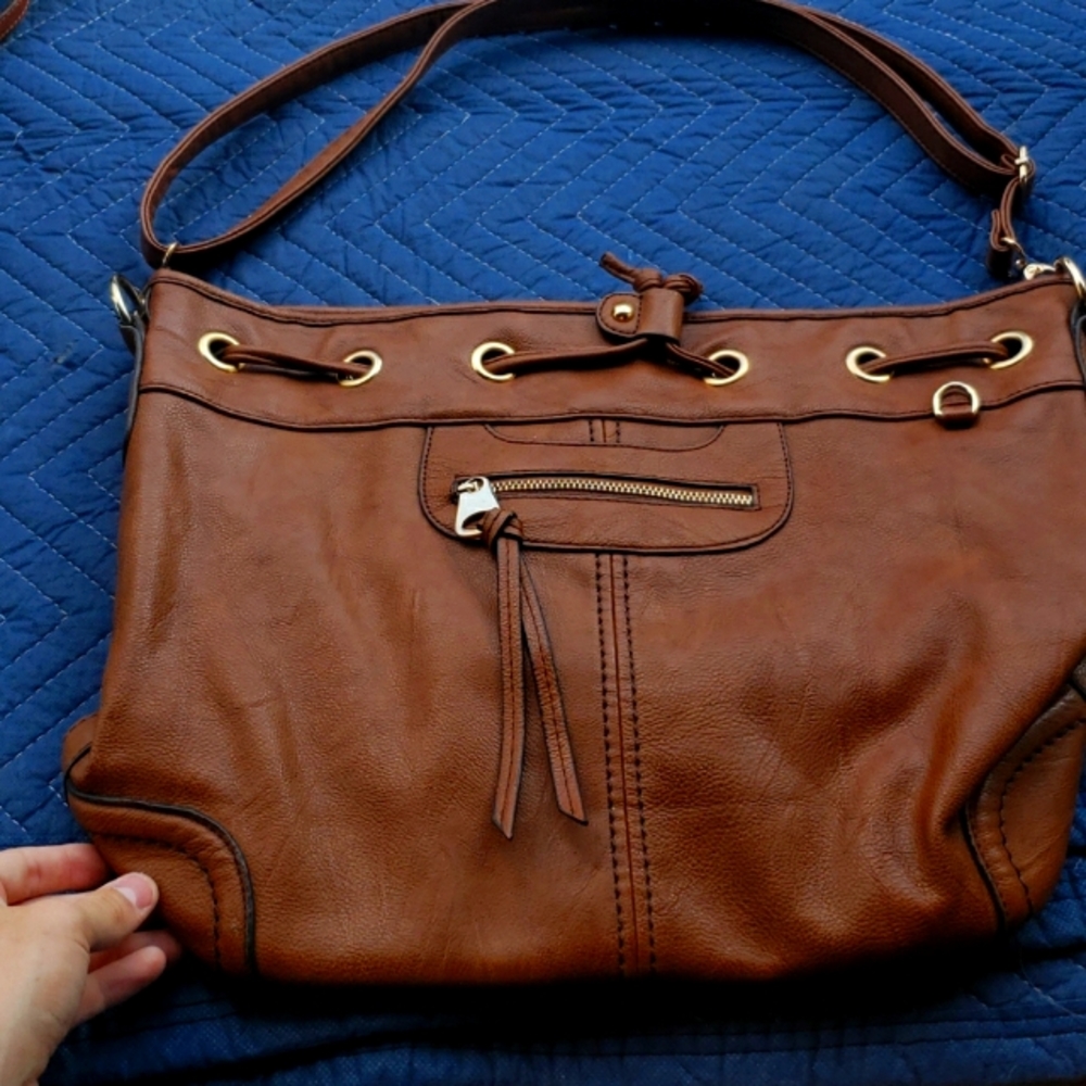 Large Brown Leather Handbag